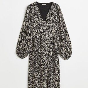 H & M Pleated Wrap-front Dress